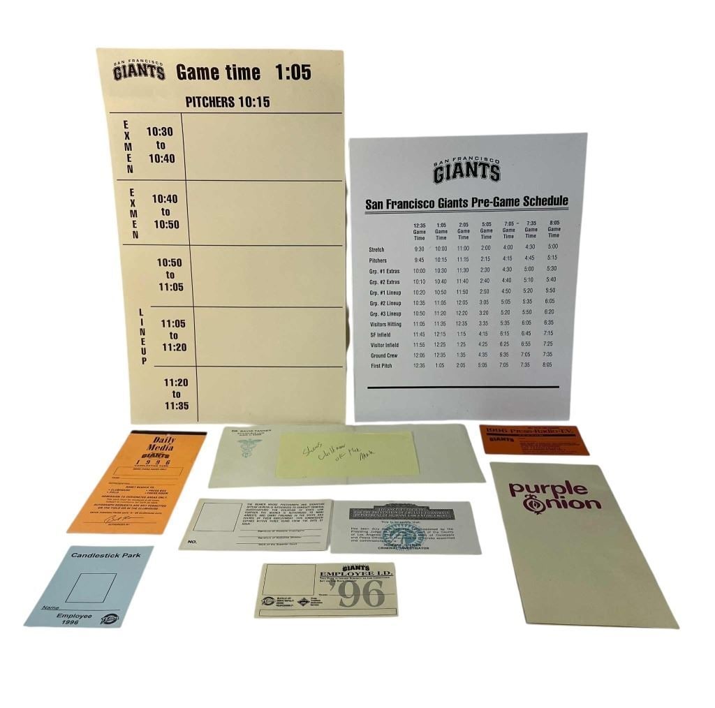 The Fan (1996) - Giants Baseball Ephemera (1 of 3)