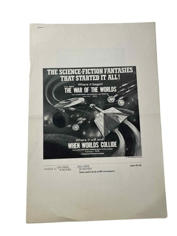 The War of the Worlds (1953) & When Worlds Collide (1951) - Press Book (1 of 4)