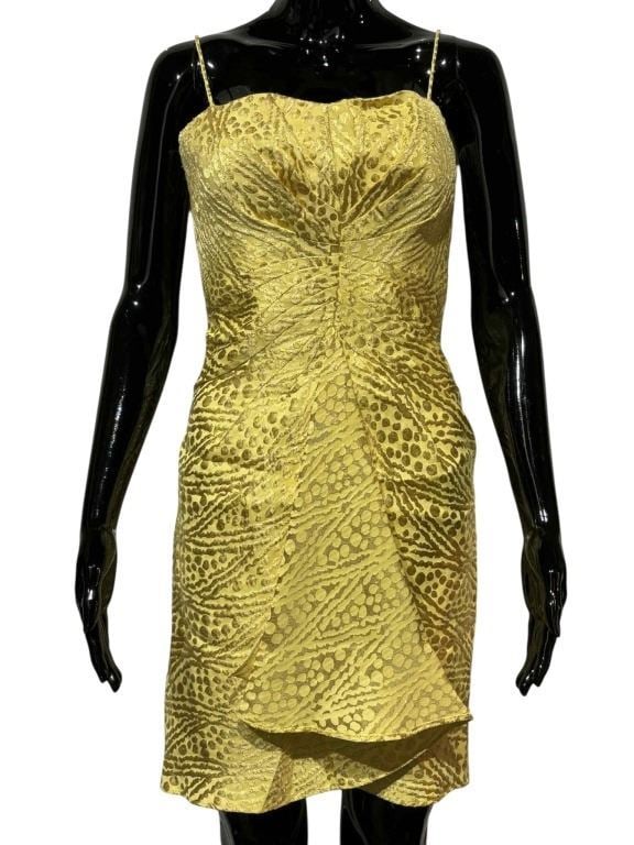 True Blood (2008 - 2014) - Sarah Newlin (Anna Camp) Gold Dress: True Blood (2008 - 2014) - Sarah Newlin (Anna Camp) Gold Dress.Original gold dress worn by "Sarah Newlin", played by Anna Camp in the fantasy horror drama television series 'True Blood' (2008 - 2014),