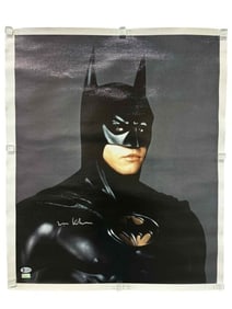 Batman Forever (1995) -  - Val Kilmer (Batman) Signed 20" x 24" Canvas