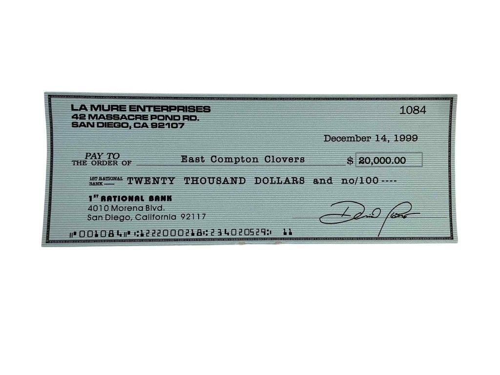 Bring It On (2000) - Kirsten Dunst (Torrance Shipman) Check: Bring It On (2000) - Kirsten Dunst (Torrance Shipman) Check.Measuring 3 1/8" x 8 1/2".Original check (backup) made to be used by "Torrance Shipman", played by Kirsten Dunst in the production of the Pe