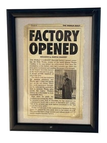 Charlie and the Chocolate Factory (2005) - Framed Newspaper Clipping (Wonka's Office)