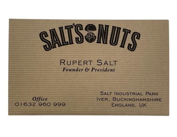 Charlie and the Chocolate Factory (2005) - Salt's Nuts Business Card