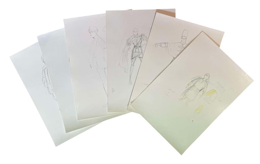 Once Upon a Time (2011-2018) - Set of 6 Costume Designs. Lot #5 (Production used copies) (1 of 1)