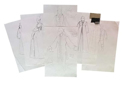 Once Upon a Time (2011-2018) - Set of 6 Costume Designs. Lot #7 (Production used copies)