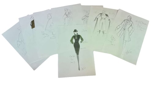 Once Upon a Time (2011-2018) - Set of 8 Costume Designs. Lot #1 (Production used copies)
