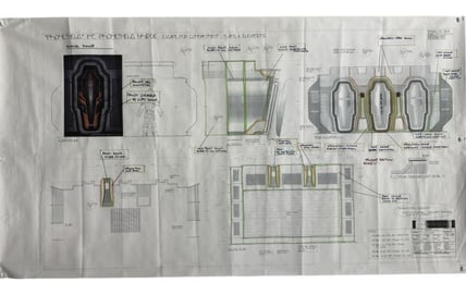 Prometheus (2012) - Bridge Flooring Production Blueprint "Escape Pod"