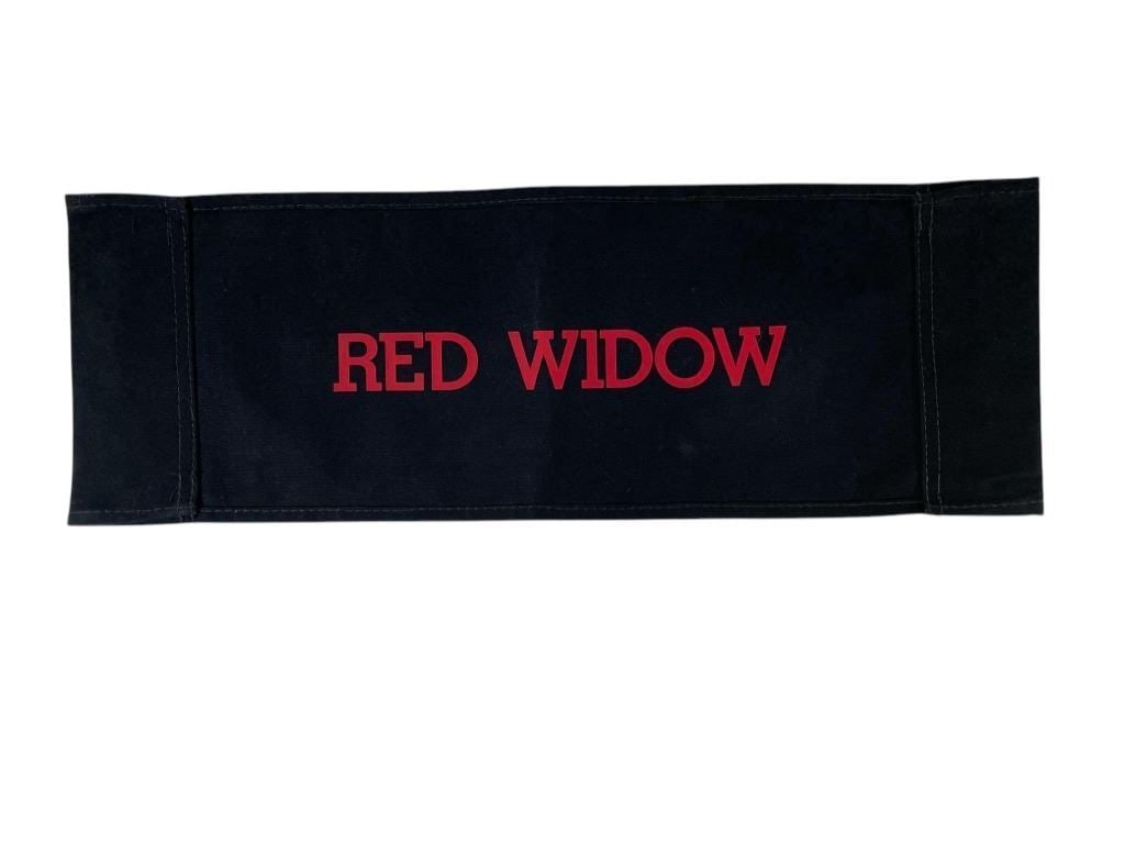 Red Widow (2013) - Cast Chairback: Red Widow (2013) - Cast Chairback.Original chairback used by the cast on the production of the Melissa Rosenberg created drama television series 'Red Widow' (2013), where a widow learns that her husba