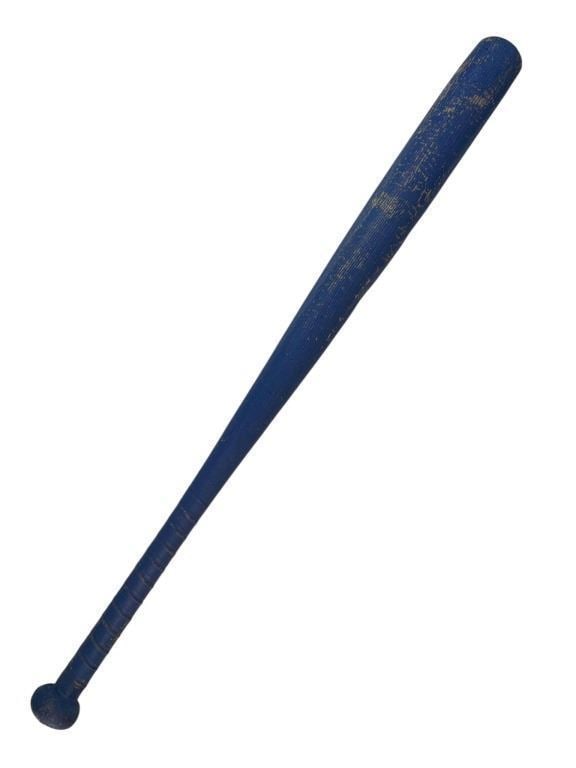 The Cat in the Hat (2003) - Blue Baseball Bat: The Cat in the Hat (2003) - Blue Baseball Bat.Made of foam rubber.Original blue baseball bat used in the Bo Welch directed fantasy comedy film 'The Cat in the Hat (2003), based on Dr. Seuss's 1957 boo
