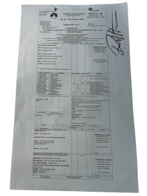 The Haunting of Hill House (2018) - Set Used Call Sheet Used/Signed By Robert Kurtzman