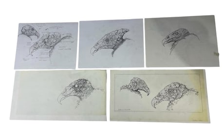 The Rage (2007) - Vulture Hand Drawn Concept Art (x5)