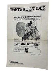 Torture Garden (1967) - Press Book