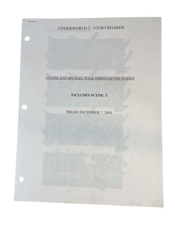 Underworld: Evolution (2006) - Set of Storyboards (1 of 5)