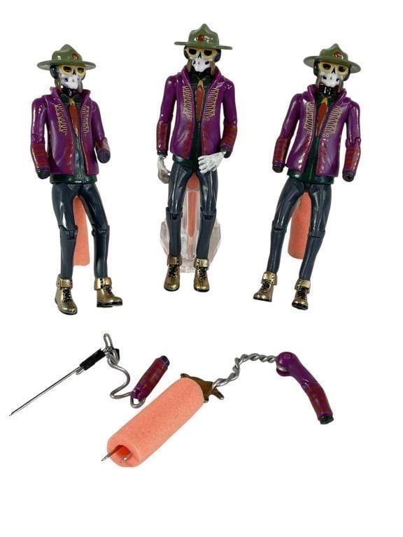 Voodoo Ranger (2021) - Set of 3 Figures: Voodoo Ranger (2021) - Set of 3 Figures.Measuring 4 3/8" tall, made of plastic with metal wires.Original set of 3 figures used in the production of the stop-motion short film 'Voodoo Ranger' (2021).In