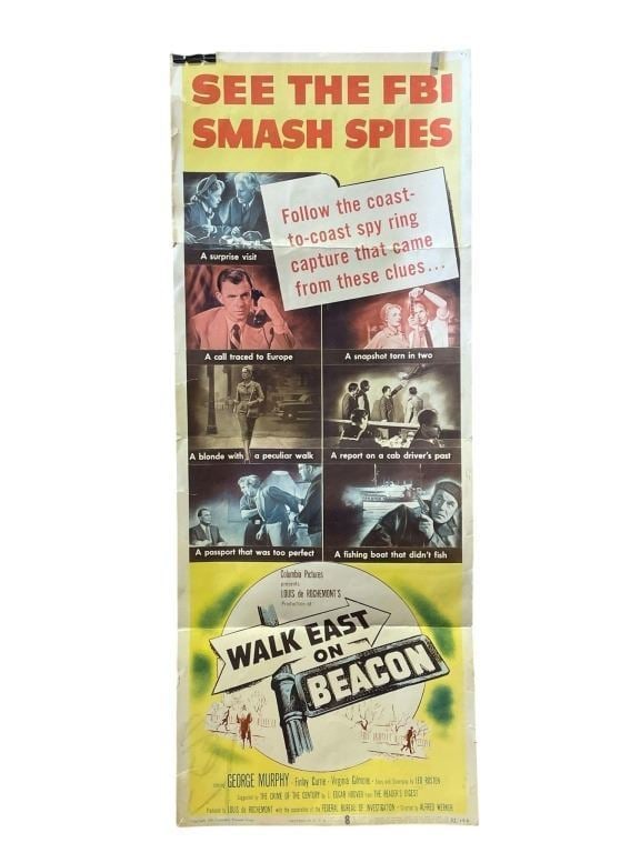 Walk East on Beacon! (1952) - Insert Poster (14" x 36") (1 of 3)