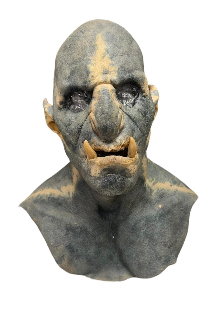 Bright (2017) - Orc Male Full Mask: Bright (2017) - Orc Male Full Mask.Made of foam latex with a mesh back for stability.Original orc male mask used in the production of the David Ayer directed urban fantasy action film 'Bright' (2017),