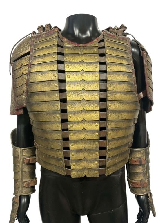 Dracula Untold (2014) - Soldier Armor and Arm Gauntlets: Dracula Untold (2014) - Soldier Armor.Original soldiers back/chest armor and arm gauntlets worn in the production of 'Dracula Untold' (2014), the dark fantasy action horror movie where, as his kingdom