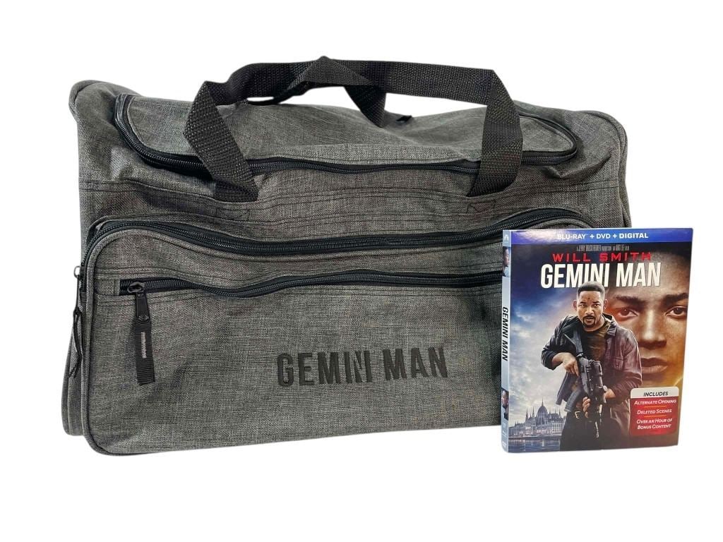 Gemini Man (2019) - Crew Bag And Bluray Set: Gemini Man (2019) - Crew Bag And Bluray Set.Original crew gift bag and Bluray/DVD set for the Ang Lee directed science fiction action thriller film 'Gemini Man' (2019), which follows a retiring Force