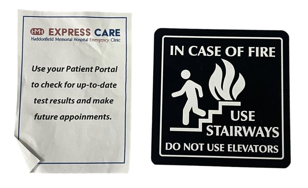 Halloween Ends (2022) - Haddonfield Hospital Signs - Lot 1: Halloween Ends (2022) - Haddonfield Hospital Signs - Lot 1.Original set of two signs (One Paper and one Plastic) from the production of the David Gordon Green directed slasher film 'Halloween Ends' (2