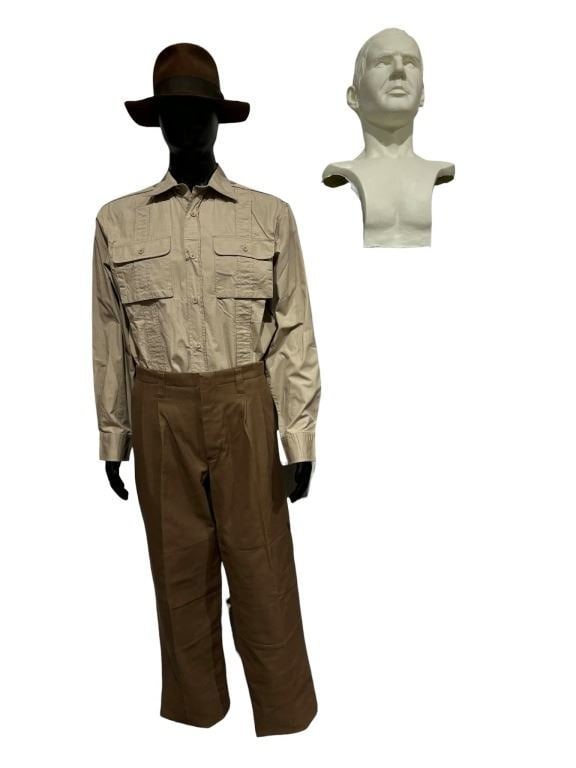 Indiana Jones Epic Stunt Spectacular (1989) - Indiana Jones Costume: Original Indiana Jones costume componants used on the Indiana Jones Epic Stunt Spectacular! at Disney's Hollywood Studios.Consists of...Fedora: Utilized by Disney cast members greeting/assisting park