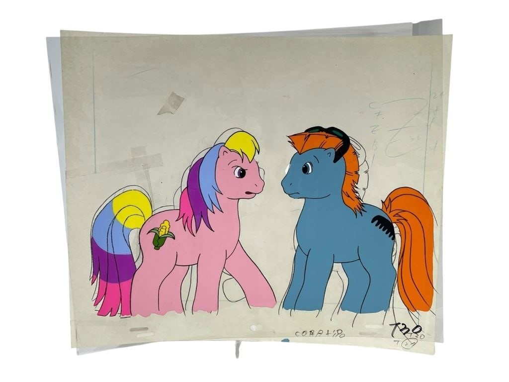 My Little Pony (1986[x=#8211/]1987) - Original Animation Cel: My Little Pony (1986[x=#8211/]1987) - Original Animation Cel.Measures 10 1/2" x 12 1/2".Original animation cel used in the production of the animated series 'My Little Pony' (1986[x=#8211/]1987),