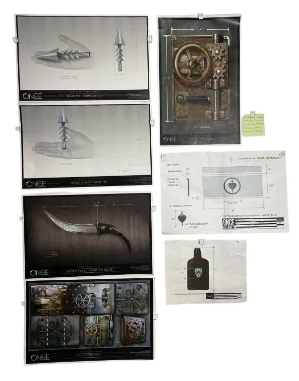 Once Upon a Time (2011-2018) - Collection of 7 Concept Art Pages: Once Upon a Time (2011-2018) - Collection of 7 Concept Art Pages.Measuring 11" x 17" & 8 1/2 x 17".Original set of 7 concept artworks pieces (production used prints) used in the production of the