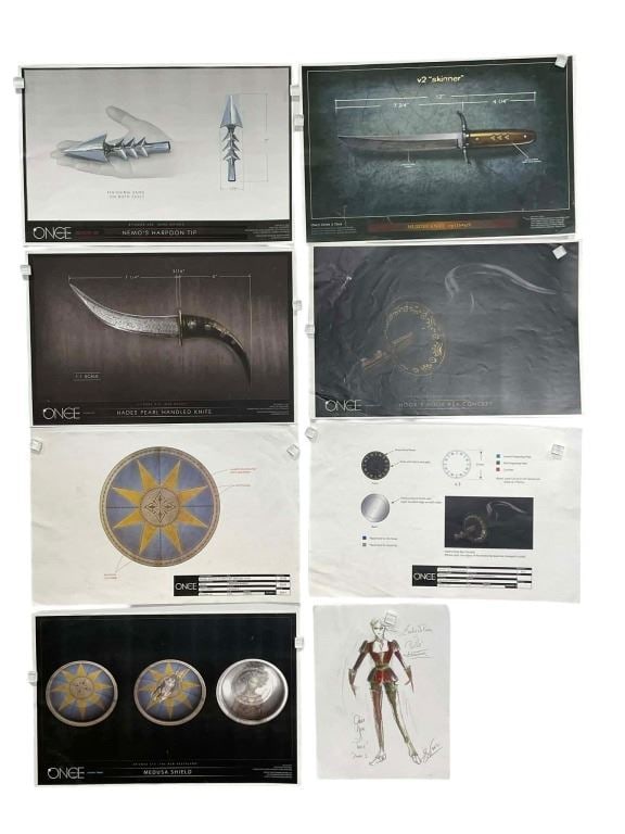 Once Upon a Time (2011-2018) - Collection of 8 Concept Art Pages: Once Upon a Time (2011-2018) - Collection of 8 Concept Art Pages.Measuring 11" x 17" & 8 1/2 x 17".Original set of 8 concept artworks pieces (production used prints) used in the production of the