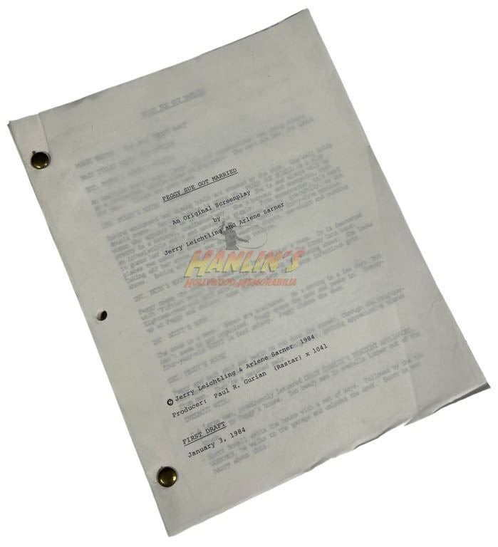 Peggy Sue Got Married (1986) - Original Script (From Joel Silver): Peggy Sue Got Married (1986) - Original Script (From Joel Silver).This script belonged to acclaimed producer Joel Silver.Original first draft script from the production of the Francis Ford Coppola dir