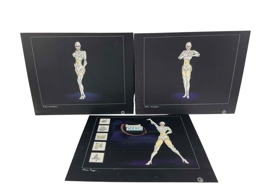 Perversions of Science (TV Series 1997) - Original Pre-Production Title Sequence Art: Perversions of Science (TV Series 1997) - Original Pre-Production Title Sequence Art.Measuring 13 1/2" x 17".Artwork by Jeff Deroshia.Original title sequence pre-production hand drawn artwork used in