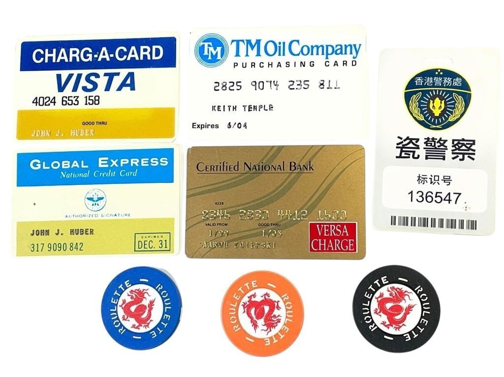 Rush Hour 2 (2001) - Collection of Casino Chips, I.D & Credit Cards: Rush Hour 2 (2001) - Collection of Casino Chips, I.D & Credit Cards.Original collection of props made for the production of the Brett Ratner directed martial arts buddy action comedy film 'Rush Hour 2