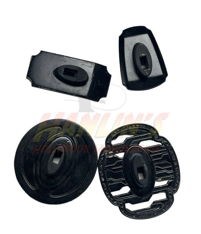 Snake Eyes (2021) - Set of 4 katana Sword Hilts: Snake Eyes (2021) - Set of 4 katana Sword Hilts.Made of hard plastic. These are unsued.Original set of 4 Stunt tsuba (sword hilts) for "Storm Shadow" katana made for the production of the Robert Schwe