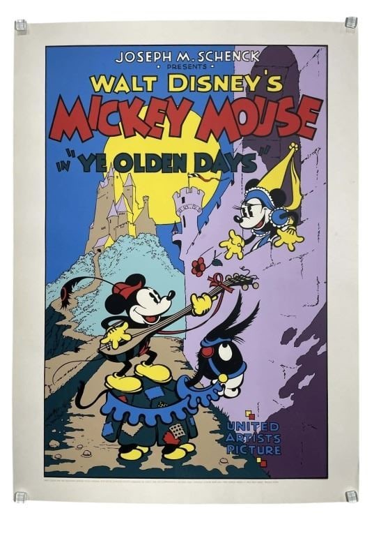 Ye Olden Days (Disney Mickey Mouse 1933) - Serigraph Poster (1 of 1)
