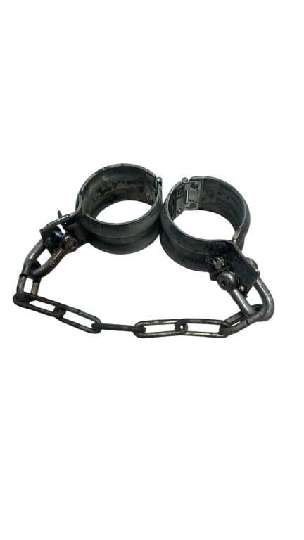 Apex (2026) - Sasha (Charlize Theron) Hero Shackles: Apex (2026) - Sasha (Charlize Theron) Hero Shackles.Original hero shackles used by "Sasha", played by Charlize Theron in the Baltasar Korm?kur directed Christmas survival action thriller film 'Apex'