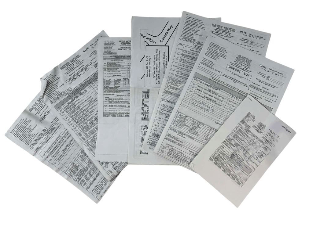Bates Motel (2013-2017) - Call Sheet Collection (1 of 3)