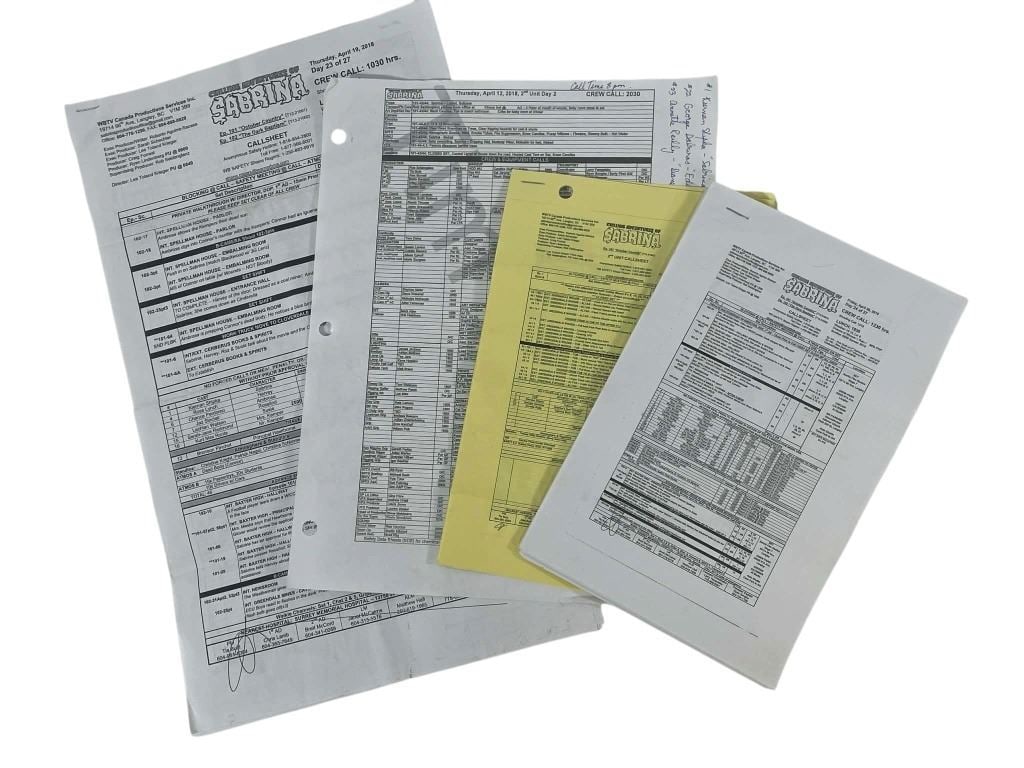 Chilling Adventures of Sabrina (2018[x=#8211/]2020) - Call Sheet Collection (1 of 1)