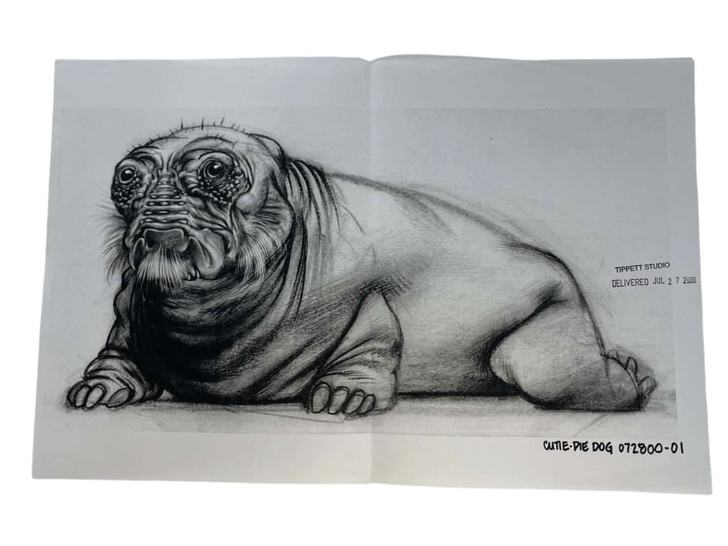 Evolution (2001) (Phil Tippett Collection) - Cutie Pie Concept Art (With Tippett Studios Stamp): Evolution (2001) (Phil Tippett Collection) - Cutie Pie Concept Art (With Hand Drawn Annotations).Measuring 11[x=#8221/] x 17[x=#8221/].Original concept art print with some hand drawn annotations