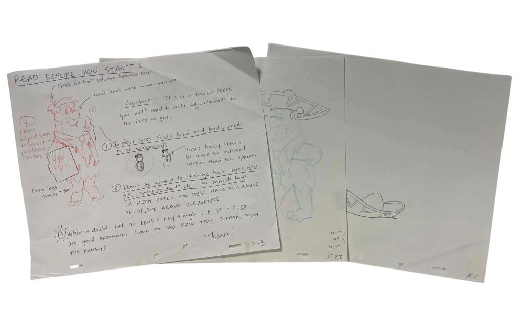 Flinstones - Original Animation Sheets (1 of 2)