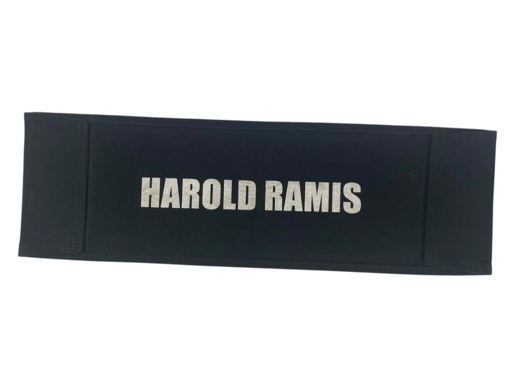 Harold Ramis (1944-2014) - Chairback: Harold Ramis (1944-2014) - Chairback.Original chairback made for Harold Ramis on an unknown production.Harold Allen Ramis (November 21, 1944 [x=#8211/] February 24, 2014) was an American actor,