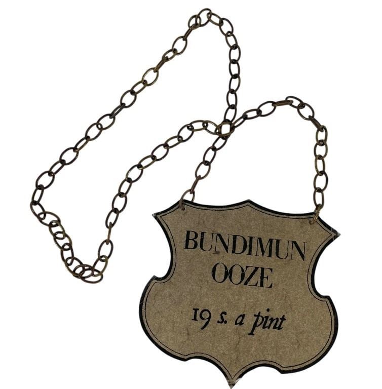 Harry Potter Franchise - Bundimun Ooze Sign: Harry Potter Franchise - Bundimun Ooze Sign.Measuring 5 1/2" x 5 1/2".Original Bundimun Ooze sign used on the production of the "Harry Potter" fantasy film franchise. The series was mainly produced