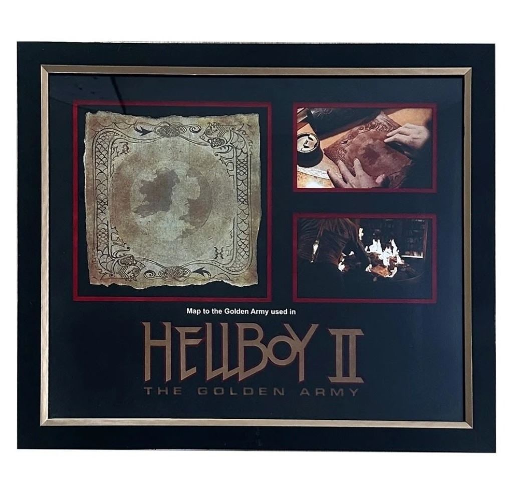 Hellboy 2: The Golden Army (2008) - Map to the Golden Army: Hellboy 2: The Golden Army (2008) - Map to the Golden Army.Comes in a custom made framed display measuring 20" x 24".Original map to the golden army used in the Guillermo del Toro directed
