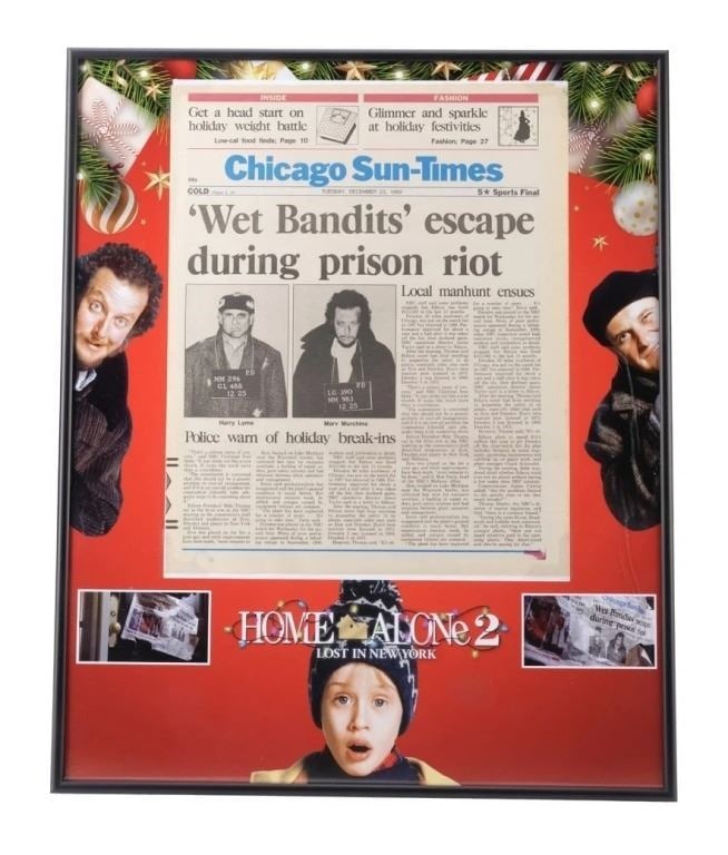 Home Alone 2: Lost in New York (1992) - Framed Chicago Sun-Times Newspaper (1 of 2)