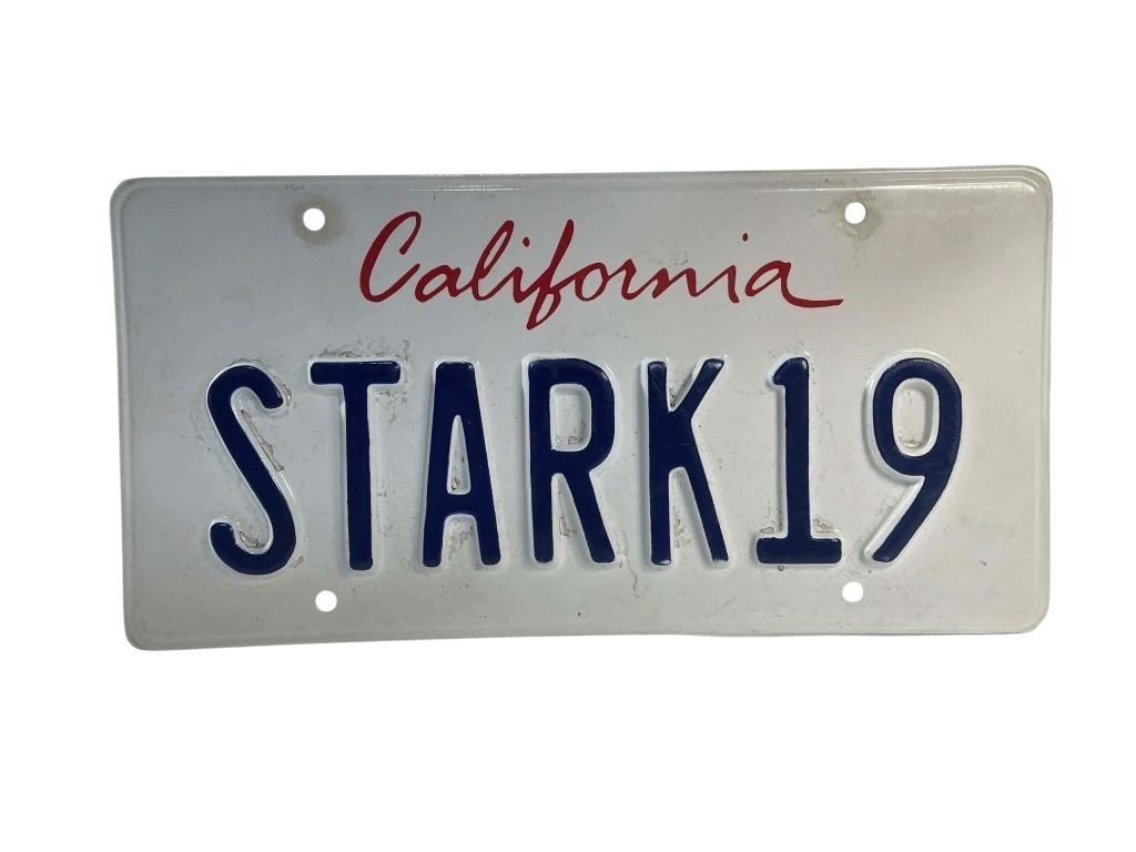 Iron Man 2 (2010) - STARK 19 License Plate From Tony Starks Garage (1 of 2)