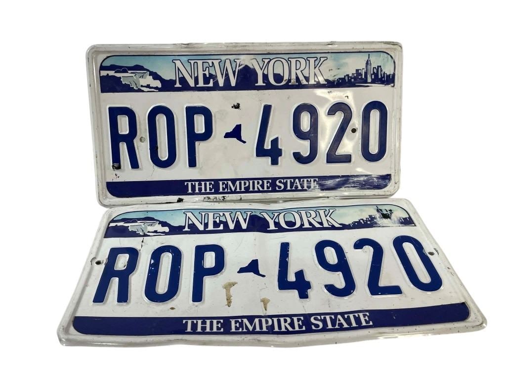 Law & Order (1990-) - License Plates: Law & Order (1990-) - License Plates.Original set of 2 license plates used in the Dick Wolf created police procedural and legal drama television series 'Law & Order' (1990-), Set and filmed in New Yor
