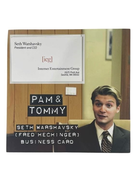 Pam & Tommy (2022) - Seth Warshavsky (Fred Hechinger) Business Card (1 of 1)