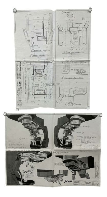 SGU Stargate Universe (2009-2011) - Set of Pre-Production Art (Cockpit Consoles) (1 of 3)