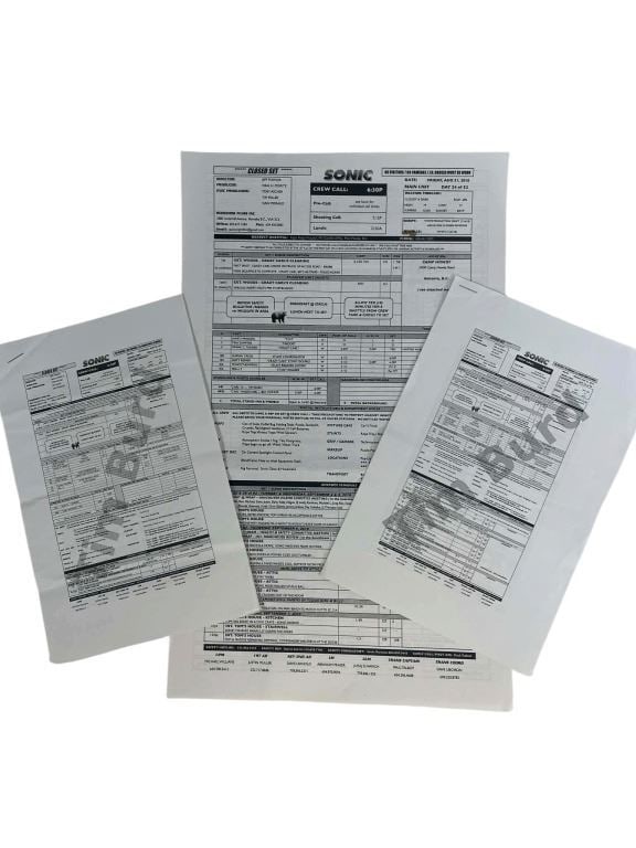 Sonic the Hedgehog (2020) - Call Sheet Collection (1 of 1)