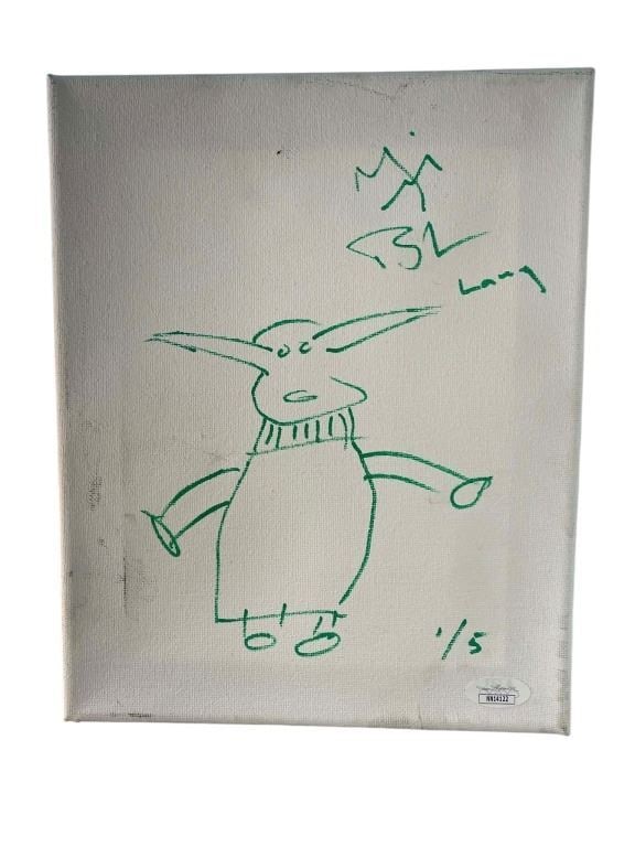 Star Wars - The Mandalorian (2019-) - Lang (Michael Biehn) Grugu Hand Drawn Autographed Picture (1 of 2)