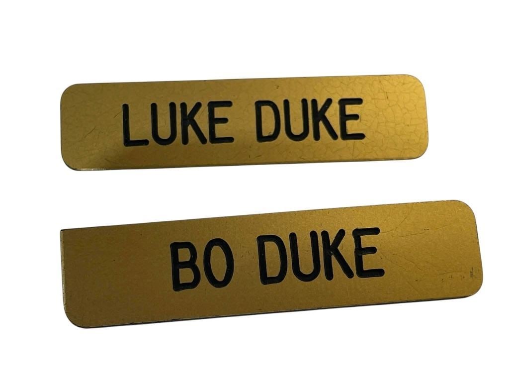 The Dukes of Hazzard (1979-1985) - Bo and Luke Duke Deputy Name Badges (Season 1) (1 of 4)