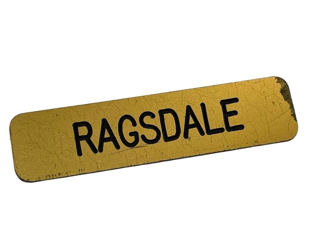 The Dukes of Hazzard (1979-1985) - Sheriff Ragsdale Name Badge (Season 1) (1 of 2)