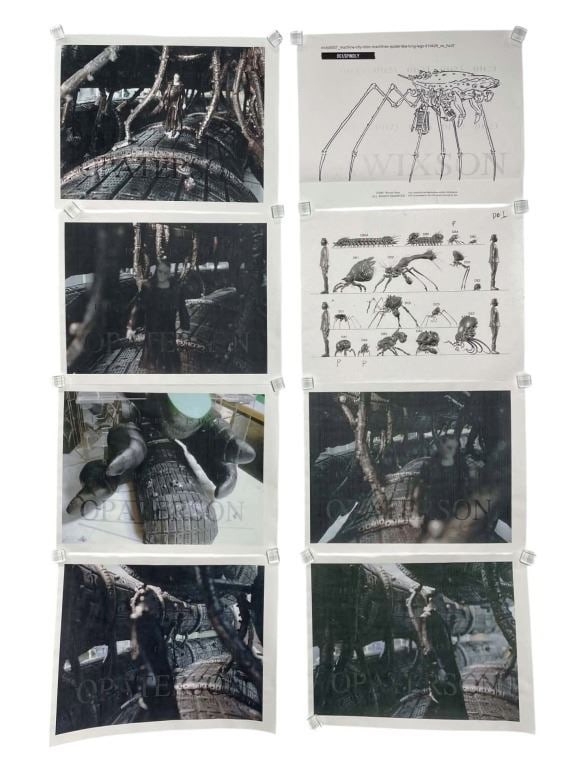 The Matrix Revolutions & Reloaded (2003) (Phil Tippett Collection) - Concept Art Collection - Lot A: The Matrix Revolutions & Reloaded (2003) (Phil Tippett Collection) - Concept Art Collection.Measuring 8 1/2" x 11" each. On regular printer paper.Original collection of concept art (x8 production